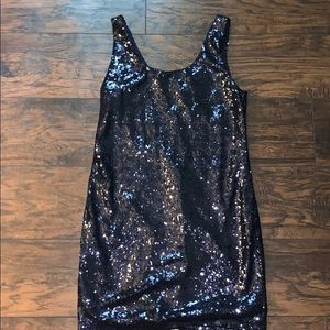 Navy Sequin Party Dress ✨